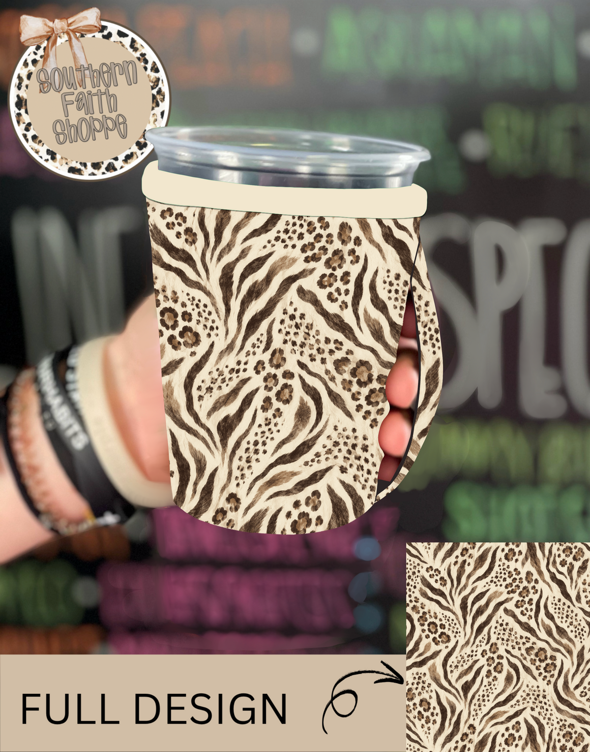 WILD ABOUT ZEBRA | (12-16oz) KOOZIE