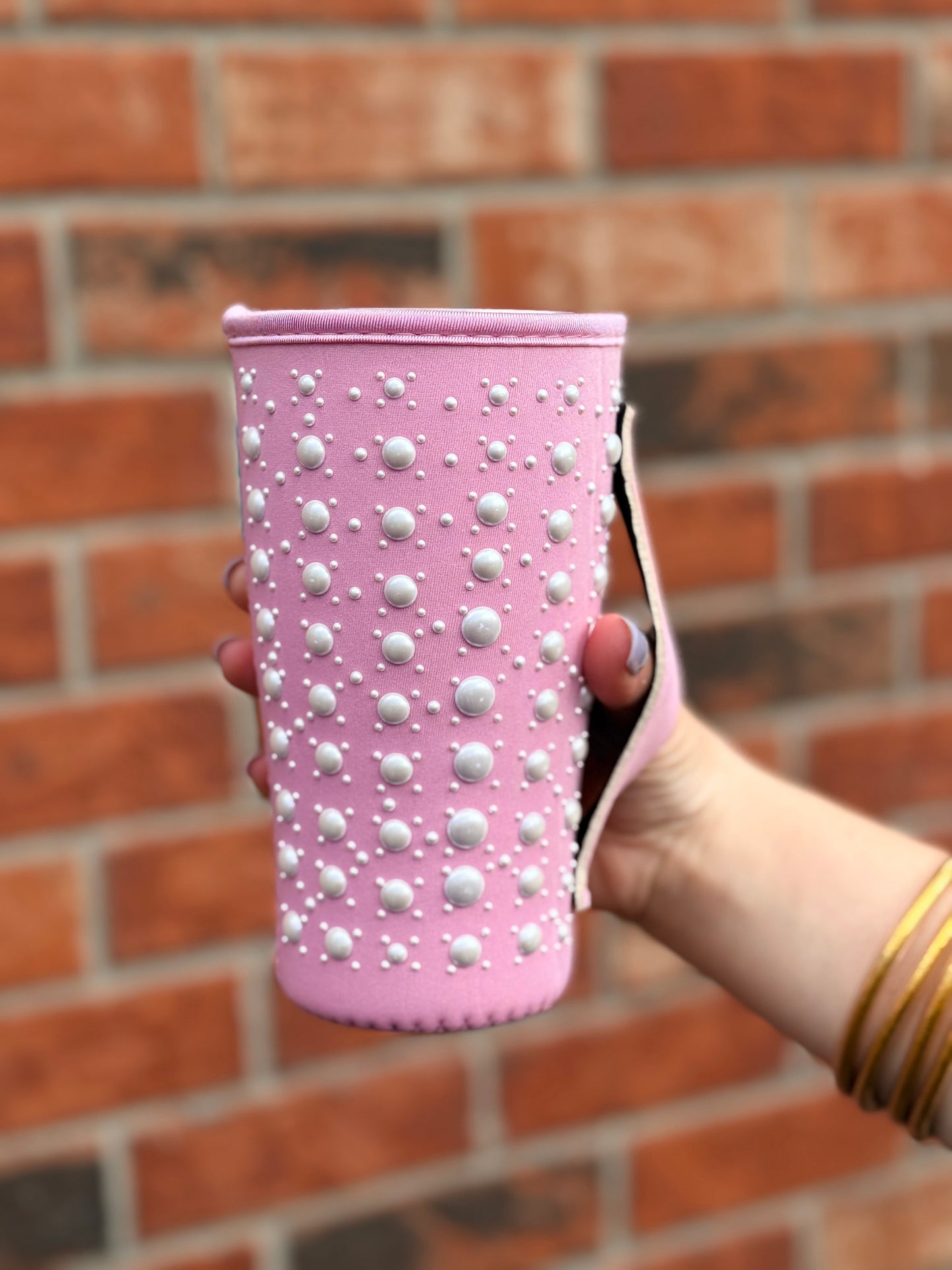 Pink PEARL | RHINESTONE TEA KOOZIE