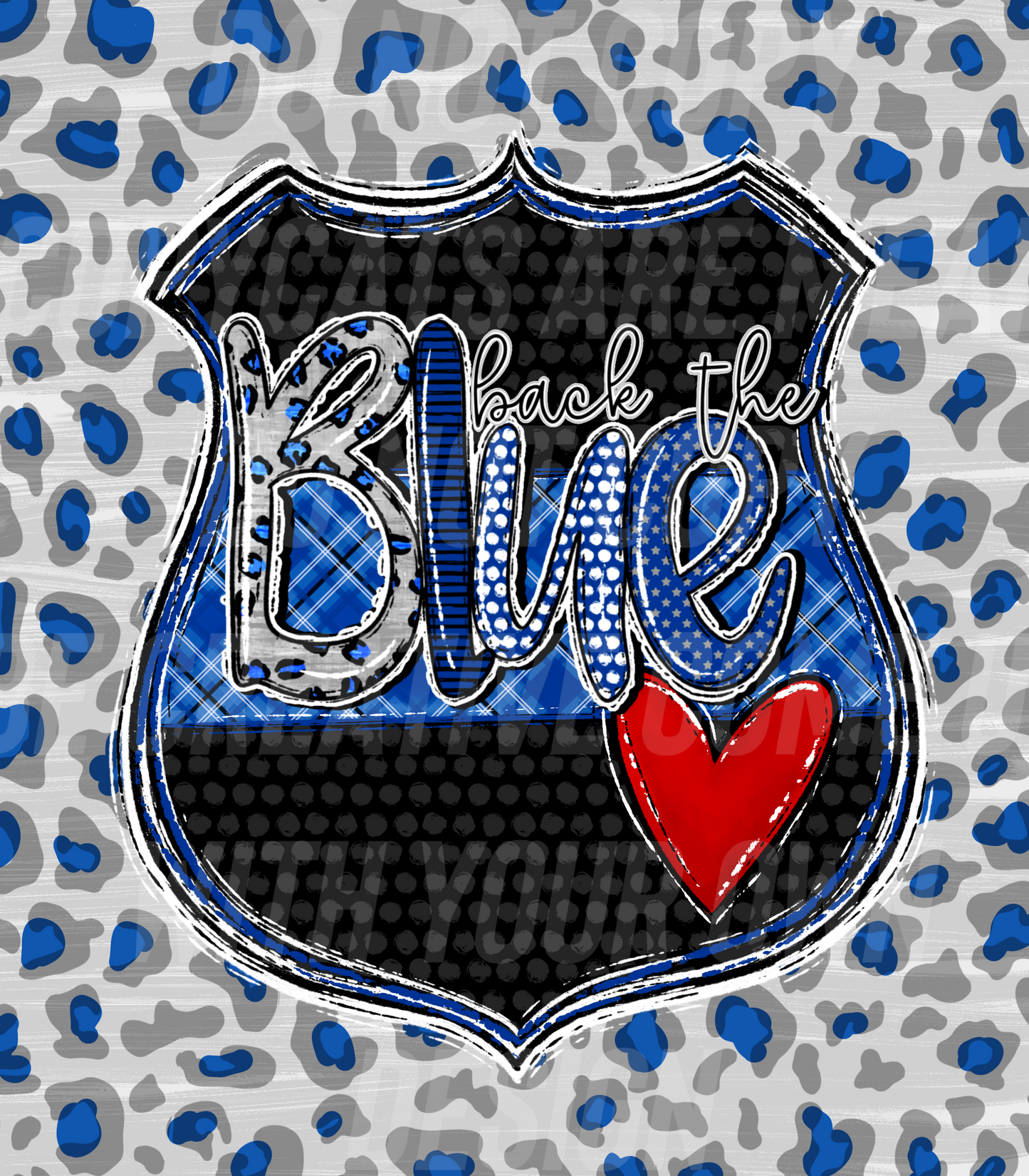 Back the Blue (Tea Cup Sized)