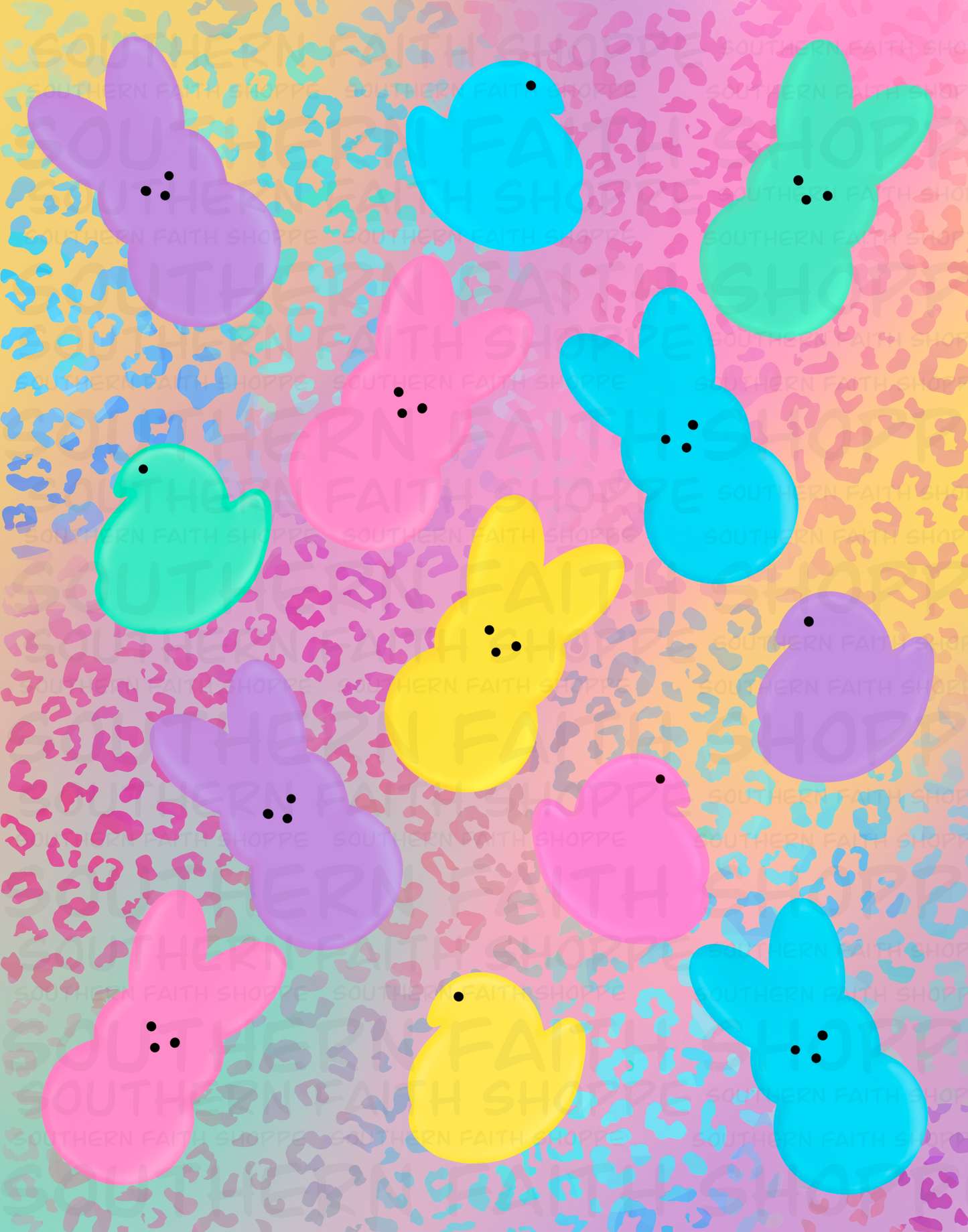 Peeps with leopard (Tea Cup Sized)