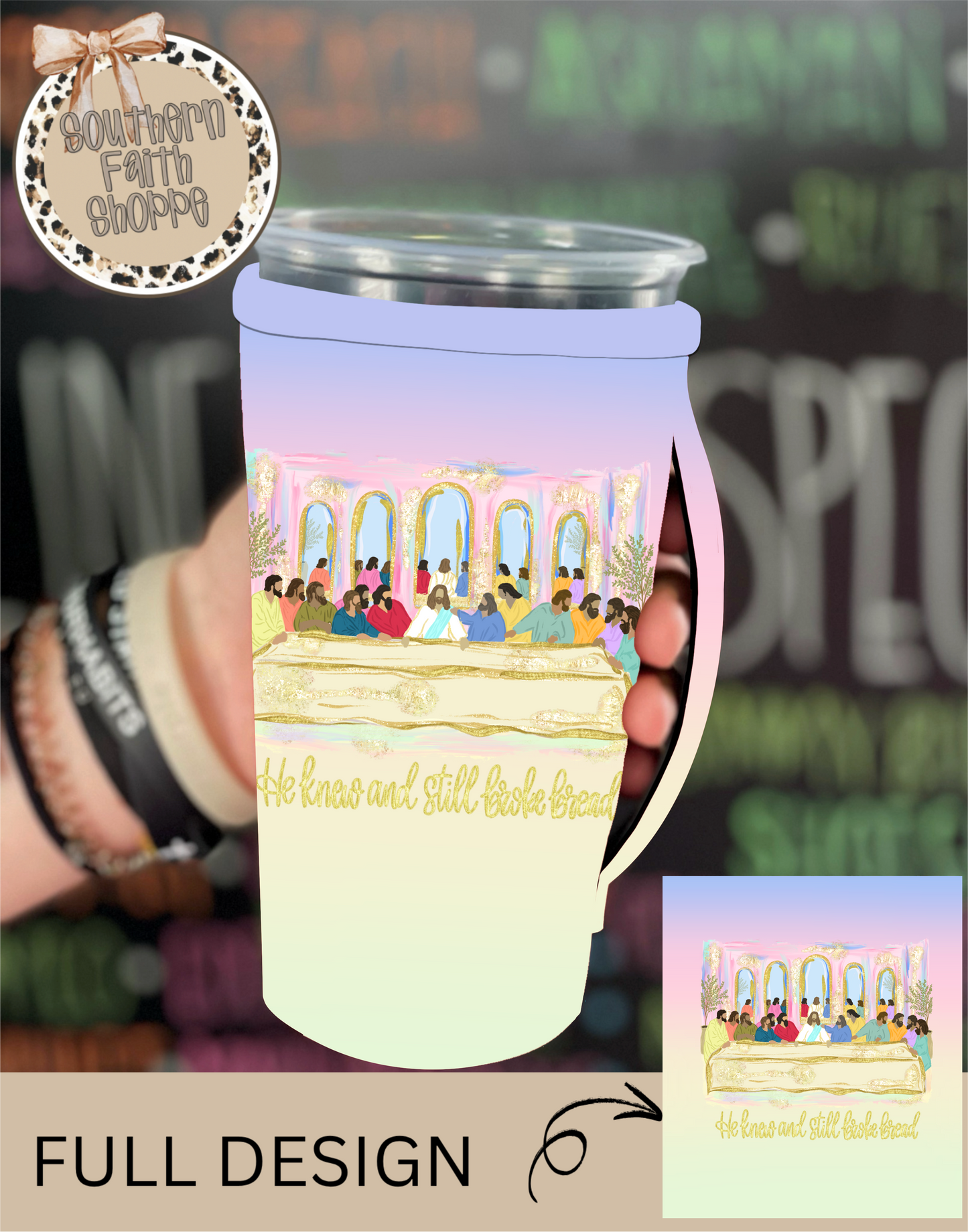 HE KNOWS AND STILL BROKE BREAD | TEA KOOZIE