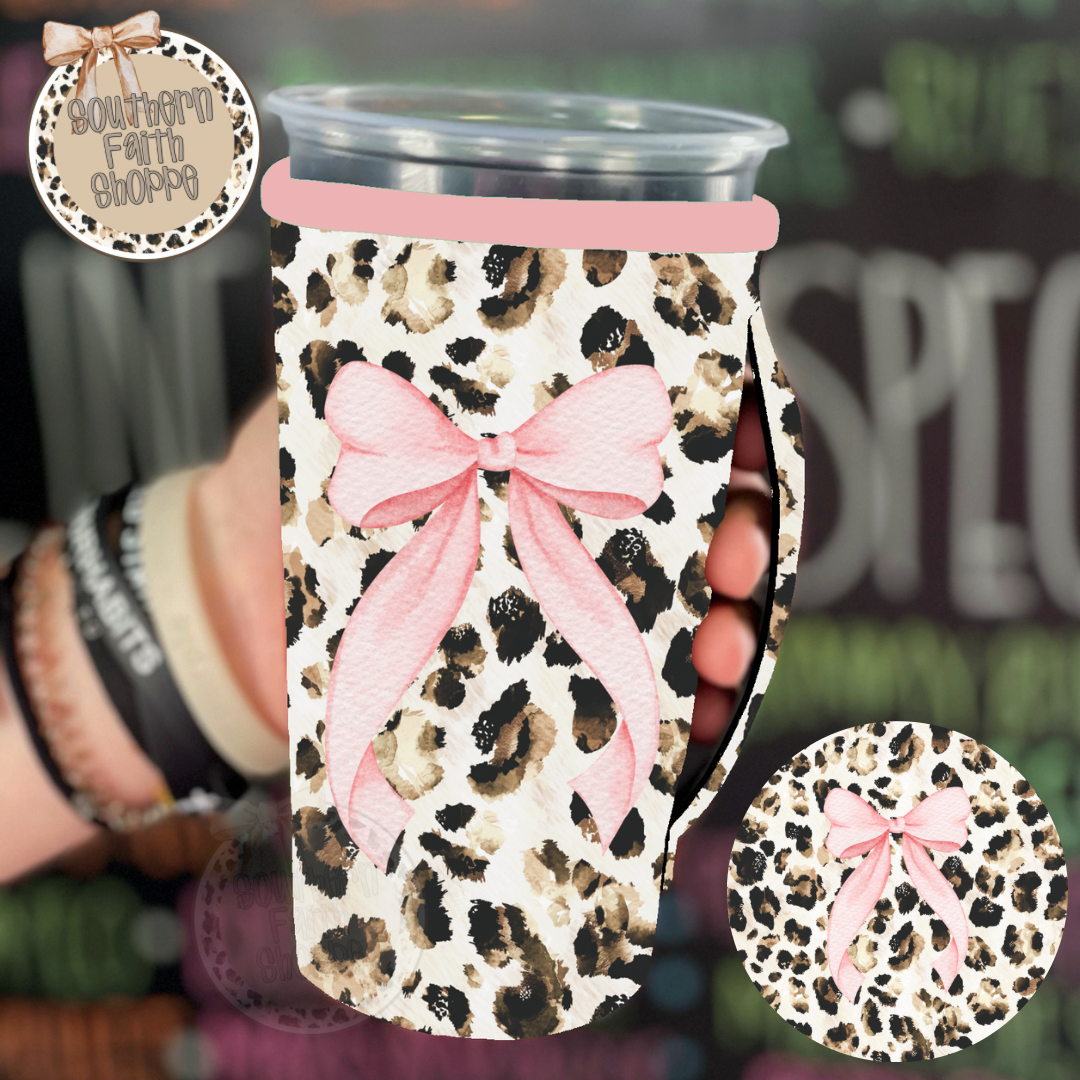 Bestie Leopard with Pink Bow (Tea Cup Sized)