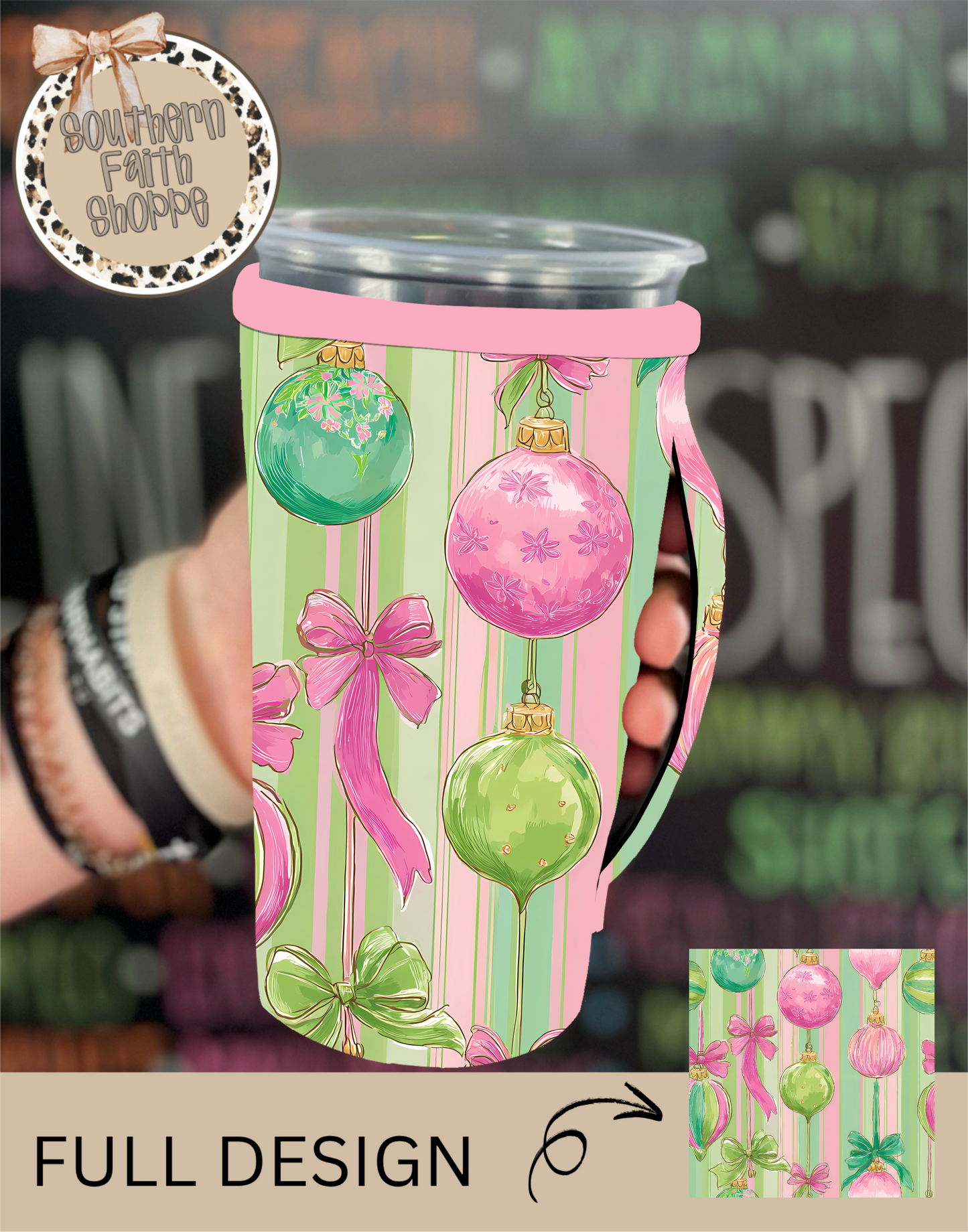 Pretty Christmas ornaments (Tea Cup Sized)