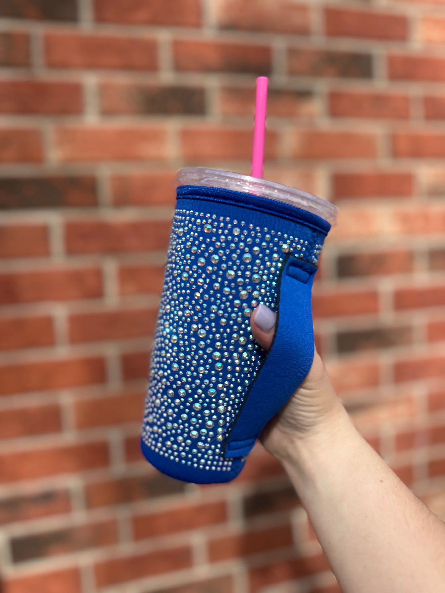 BLUE RHINESTONE | RHINESTONE 32oz KOOZIE