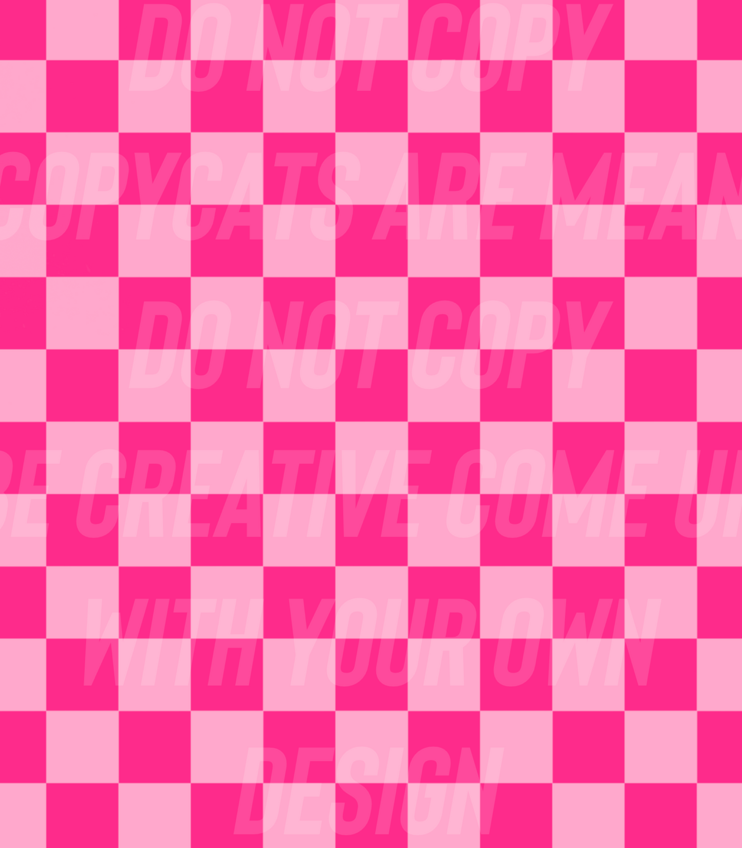 Pink Checkers (Tea Cup Sized)