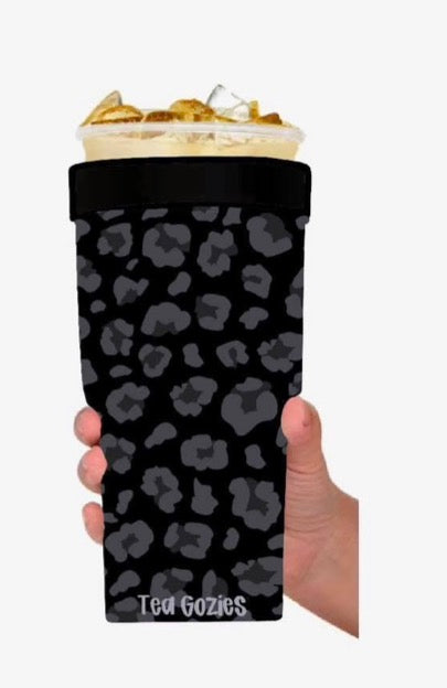 BLACK LEOPARD - STAINLESS STEEL KOOZIE |