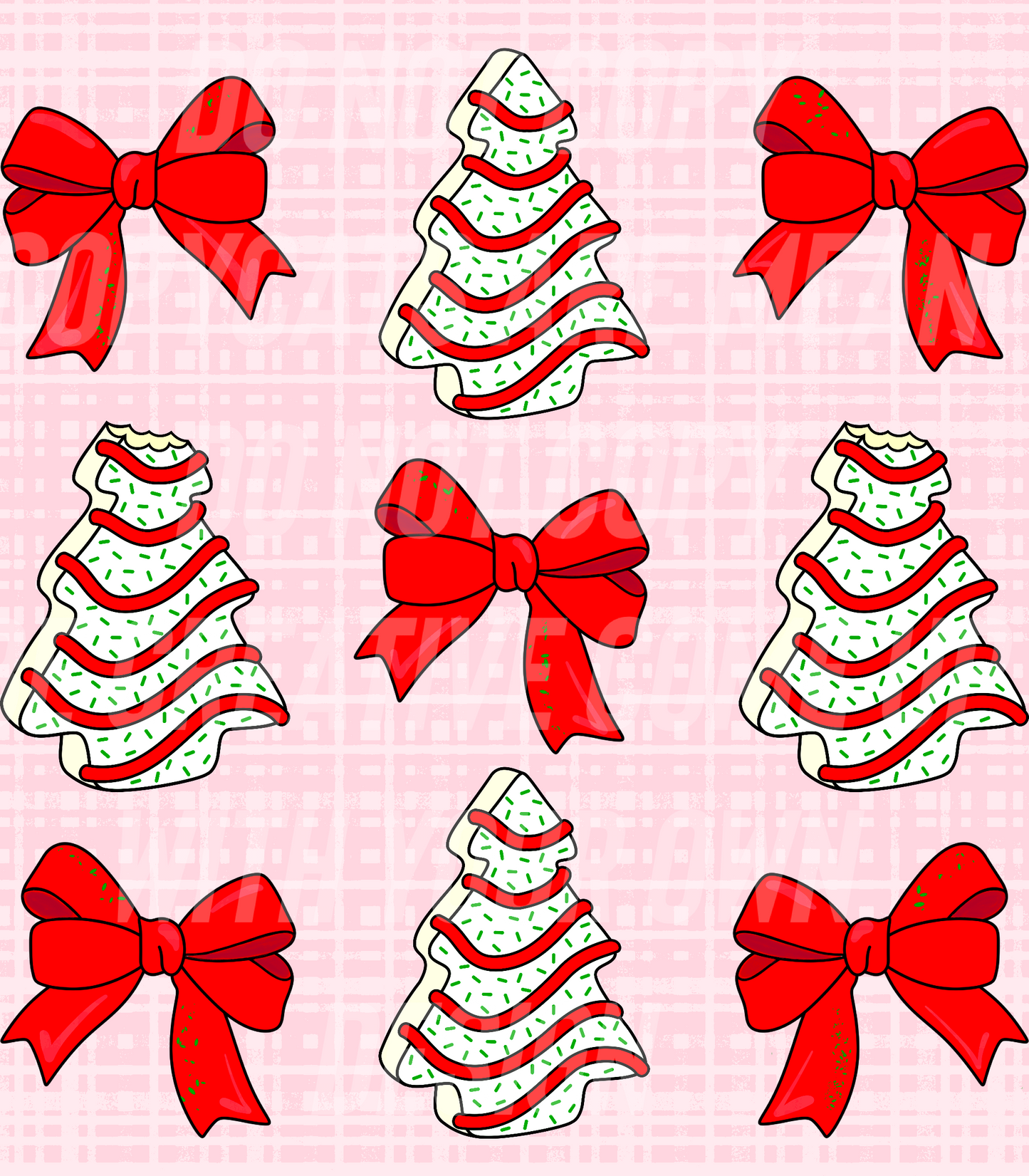 Coquette Christmas Tree Cakes (Tea Cup Sized)