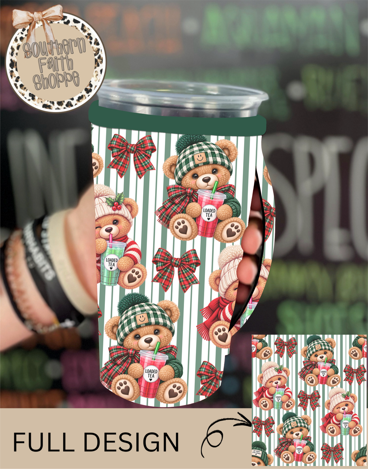 TEDDY BEAR CHRISTMAS | 32oz KOOZIE