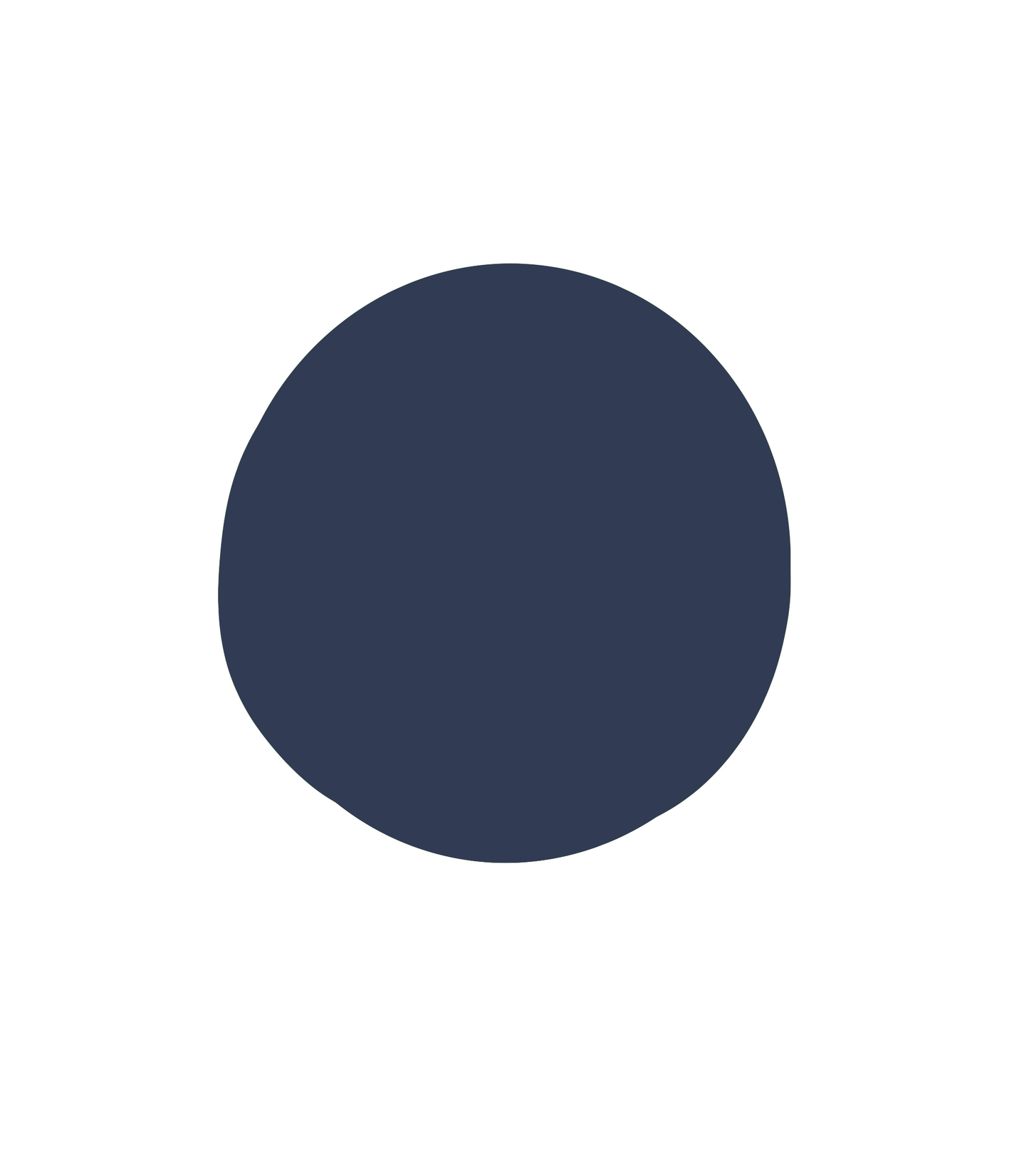 Solid Navy (Tea Cup Sized)