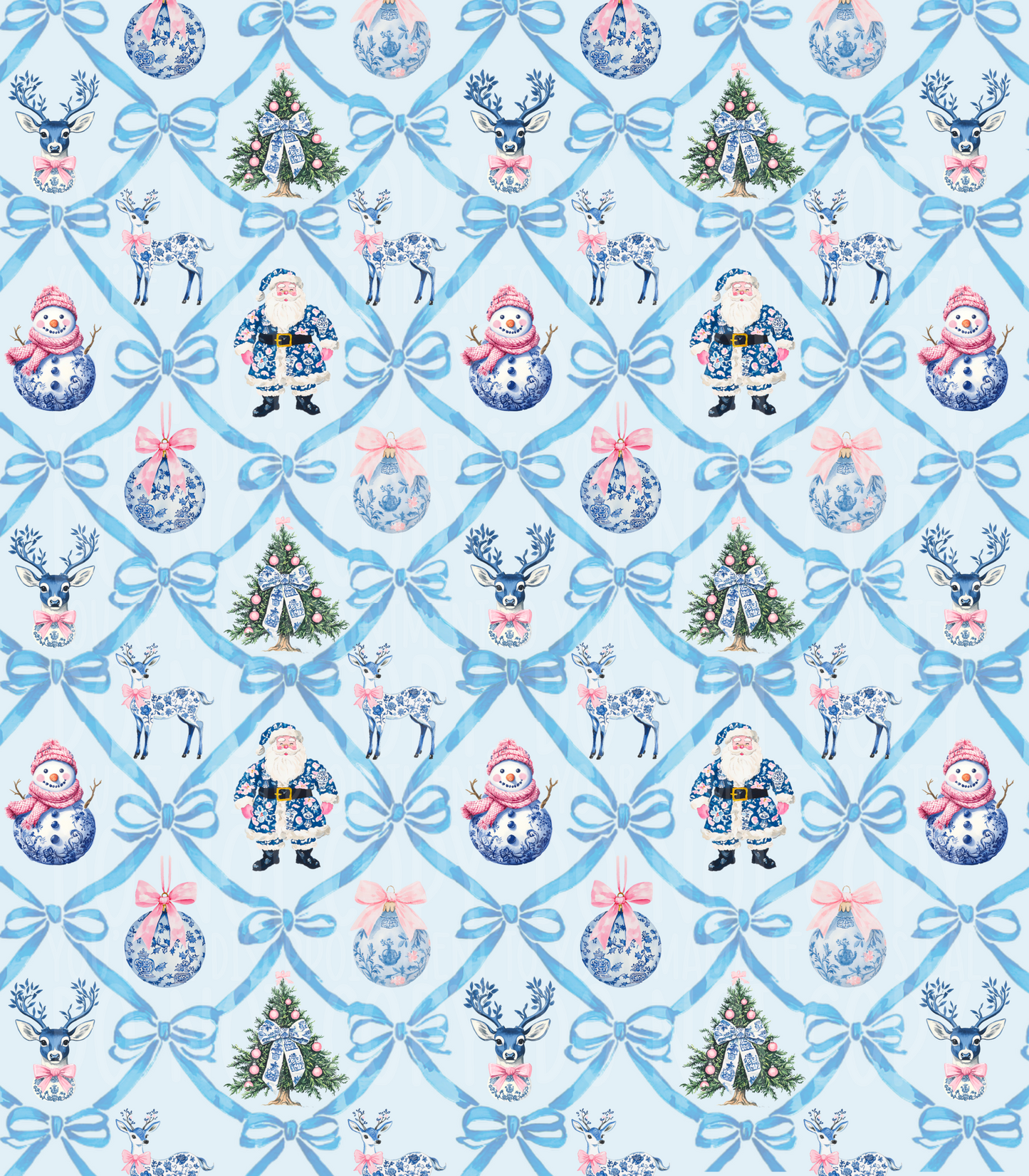 Blue Coquette Christmas (Tea Cup Sized)