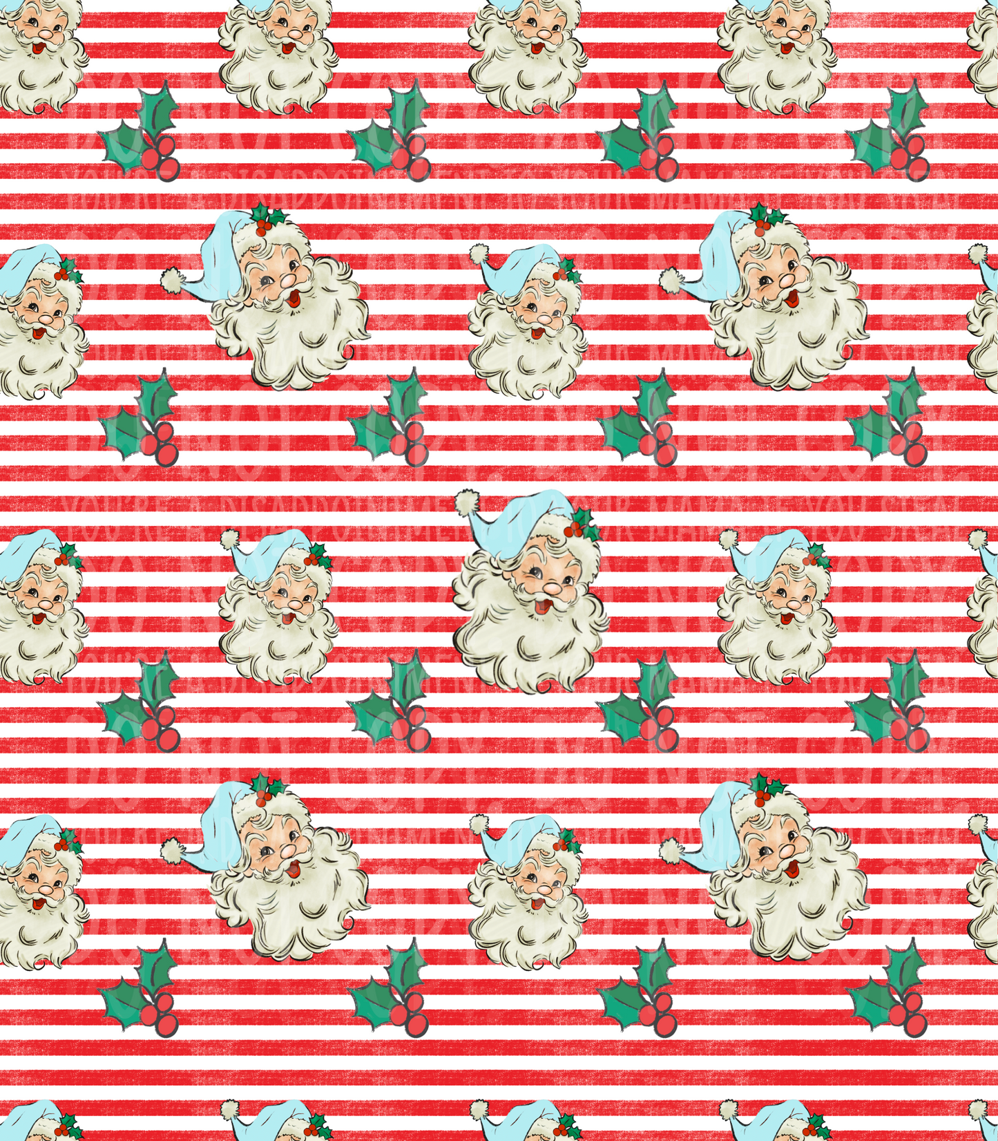 Striped Vintage Santa (Tea Cup Sized)