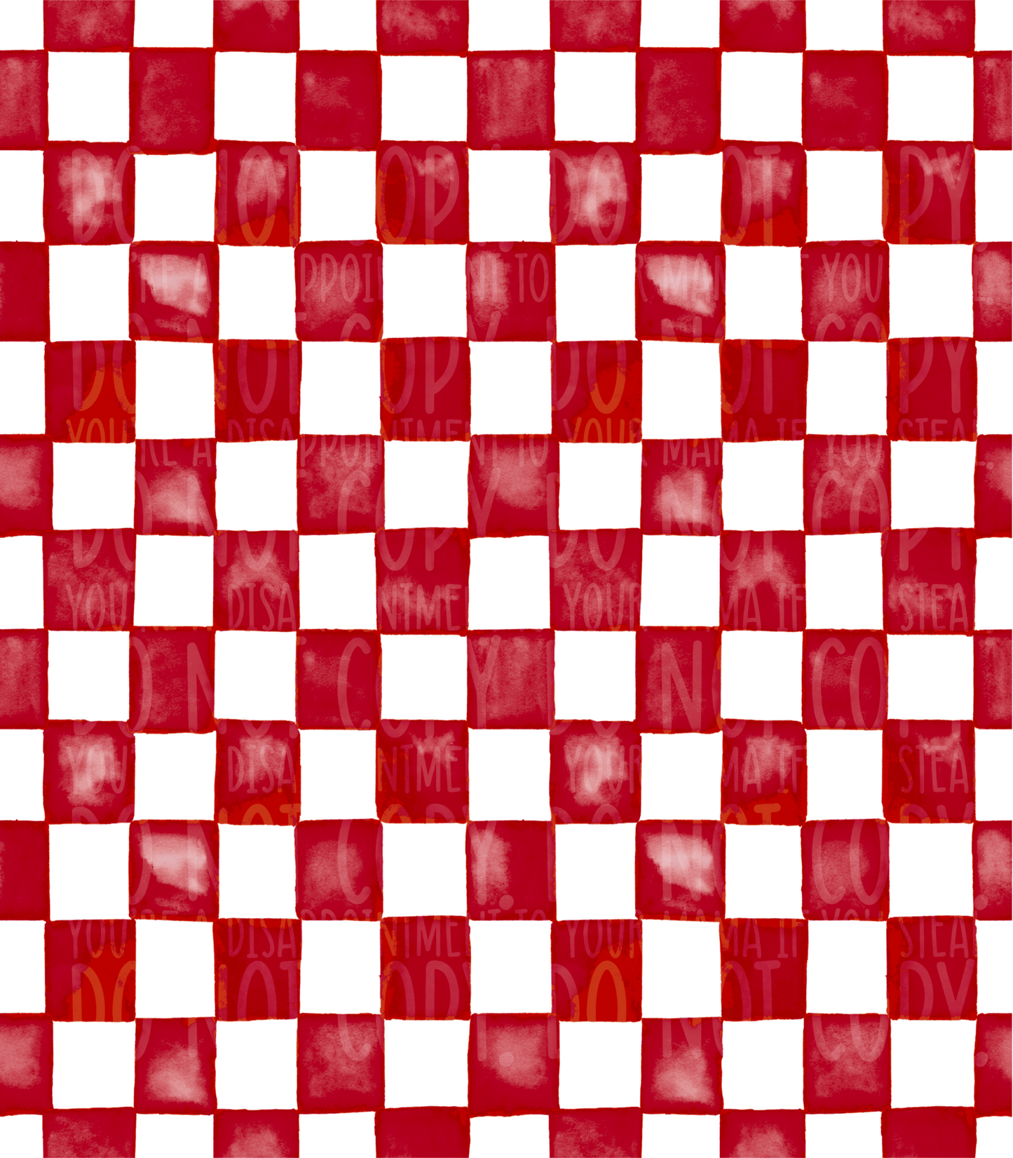 Vintage red checkers (Tea Cup Sized)