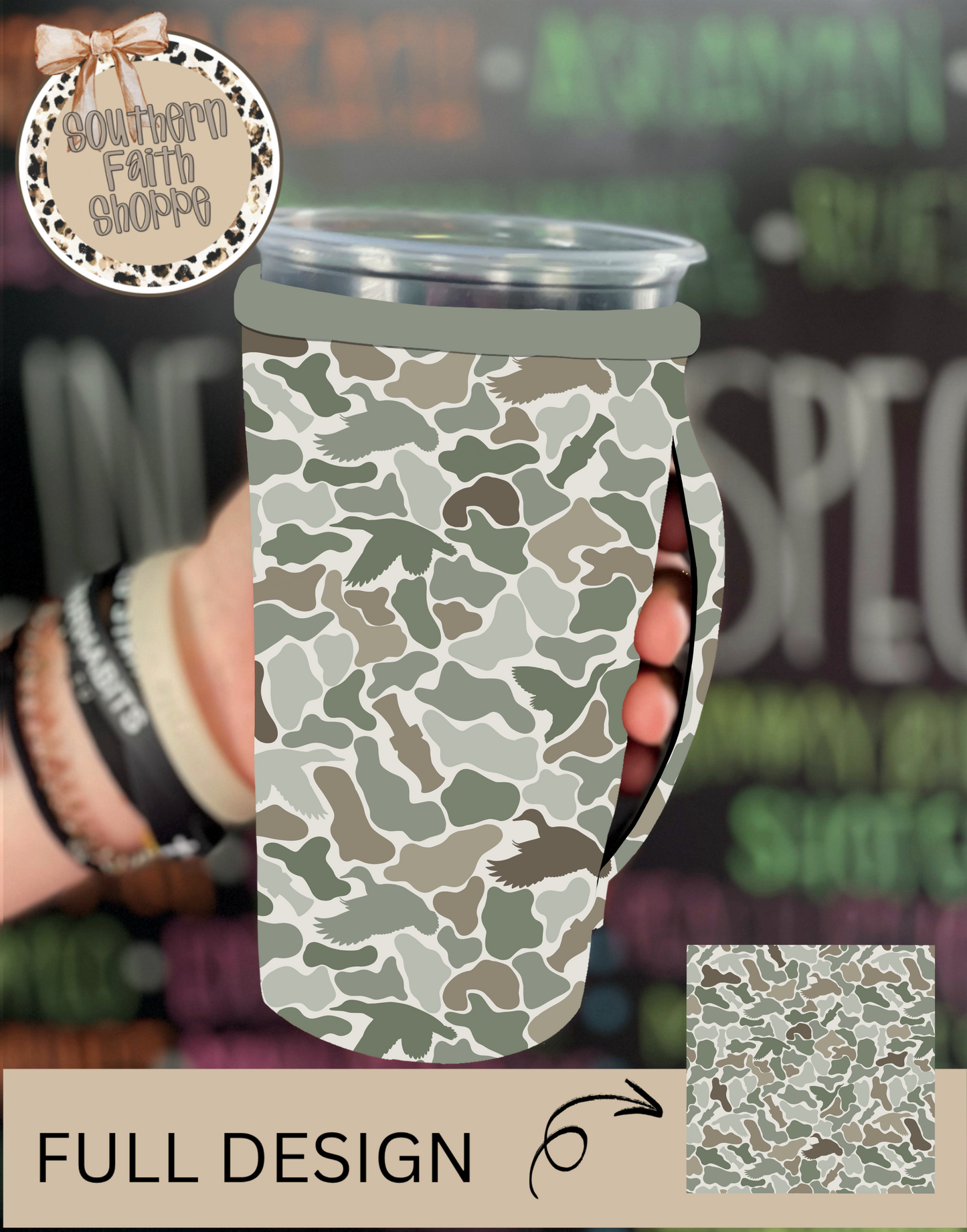 Duck and Call Camo  (Tea Cup Sized)