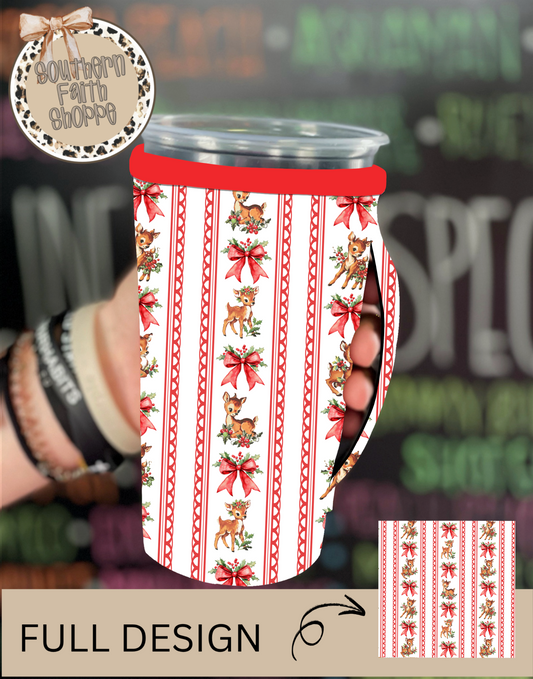 Vintage Christmas Deer (Tea Cup Sized)