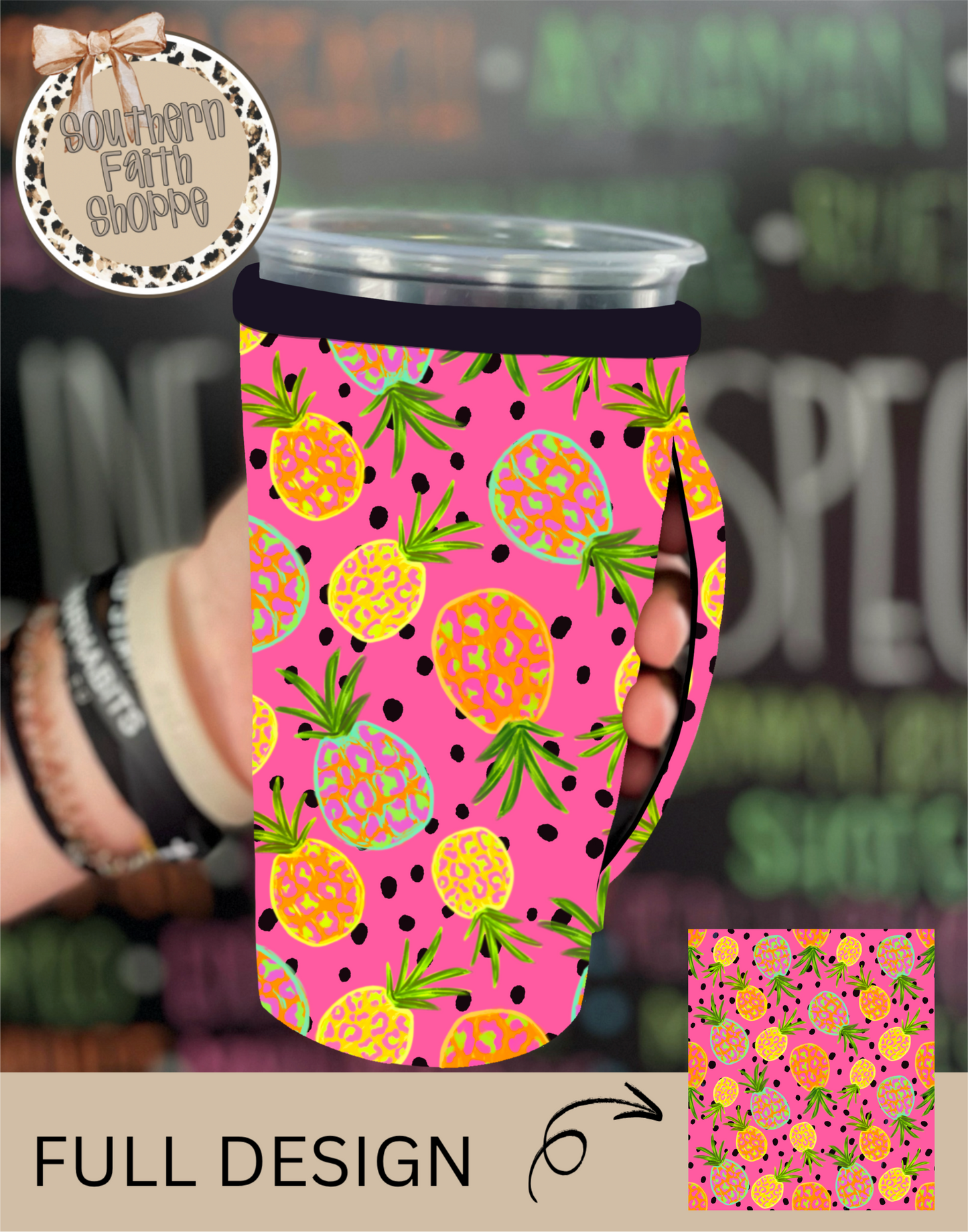NEON PINEAPPLE | TEA SIZED 32oz