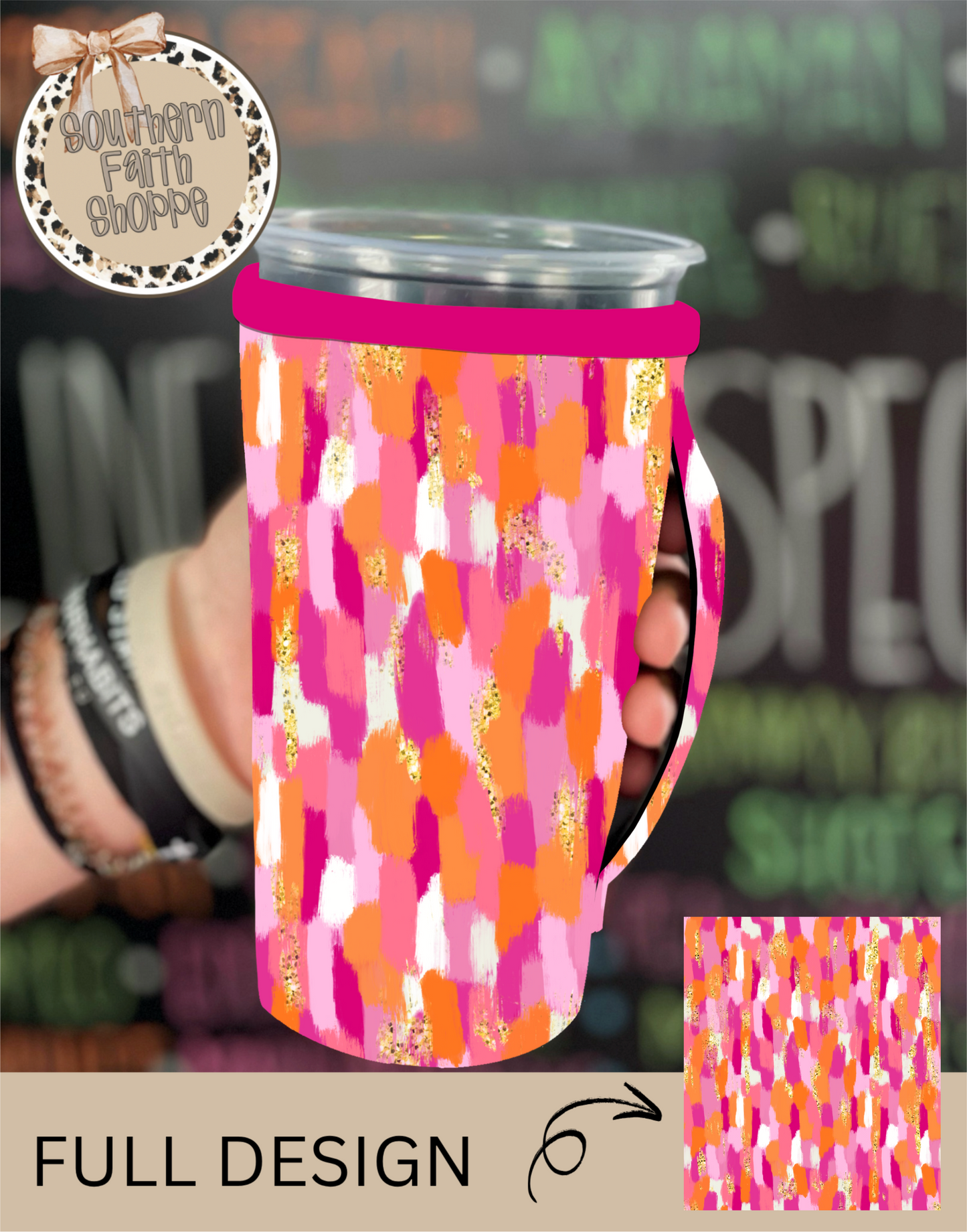 SUMMER BRUSHSTROKES | 42oz BIG Cup Sized
