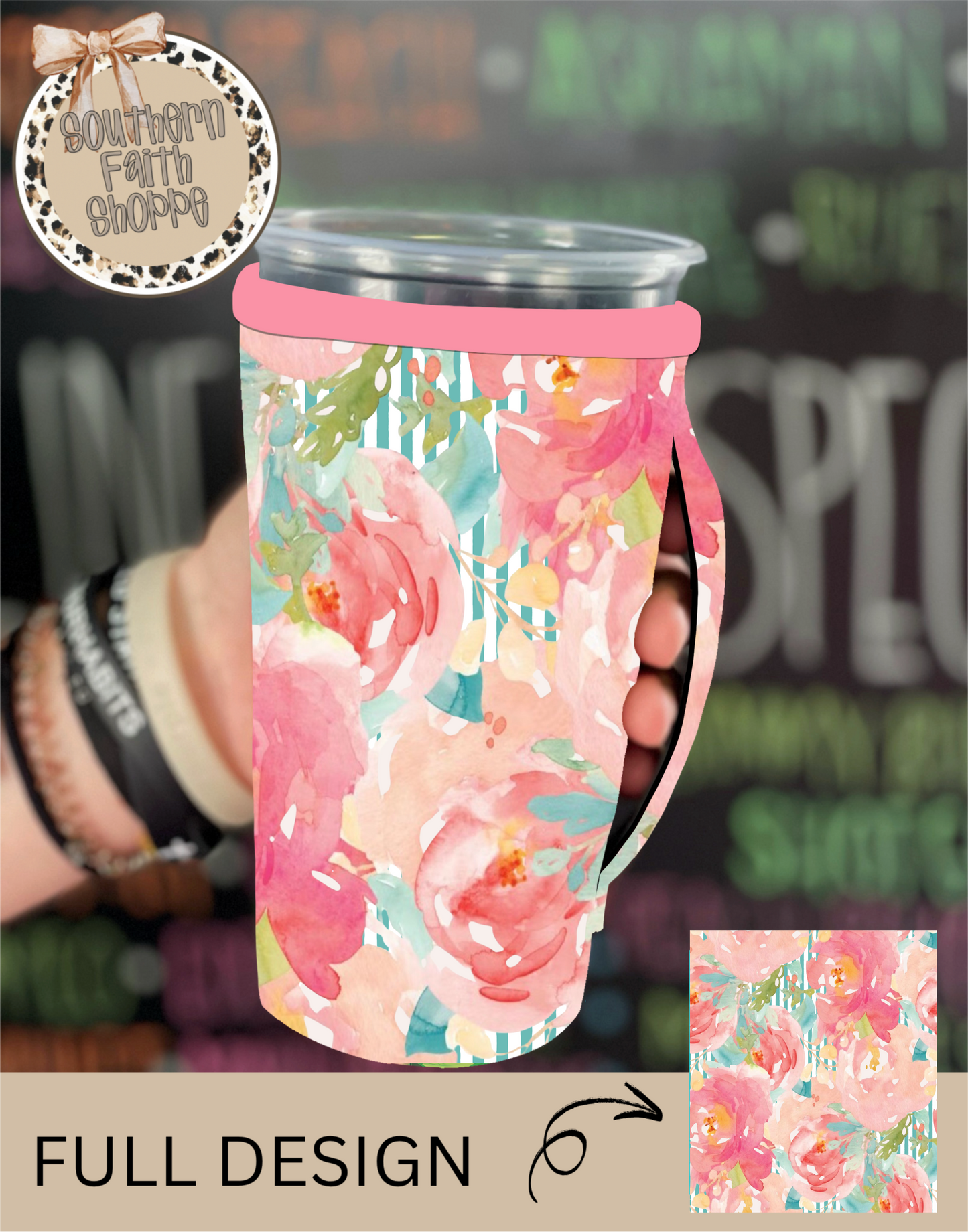 PETALS AND PINSTRIPES | TEA SIZED 32oz