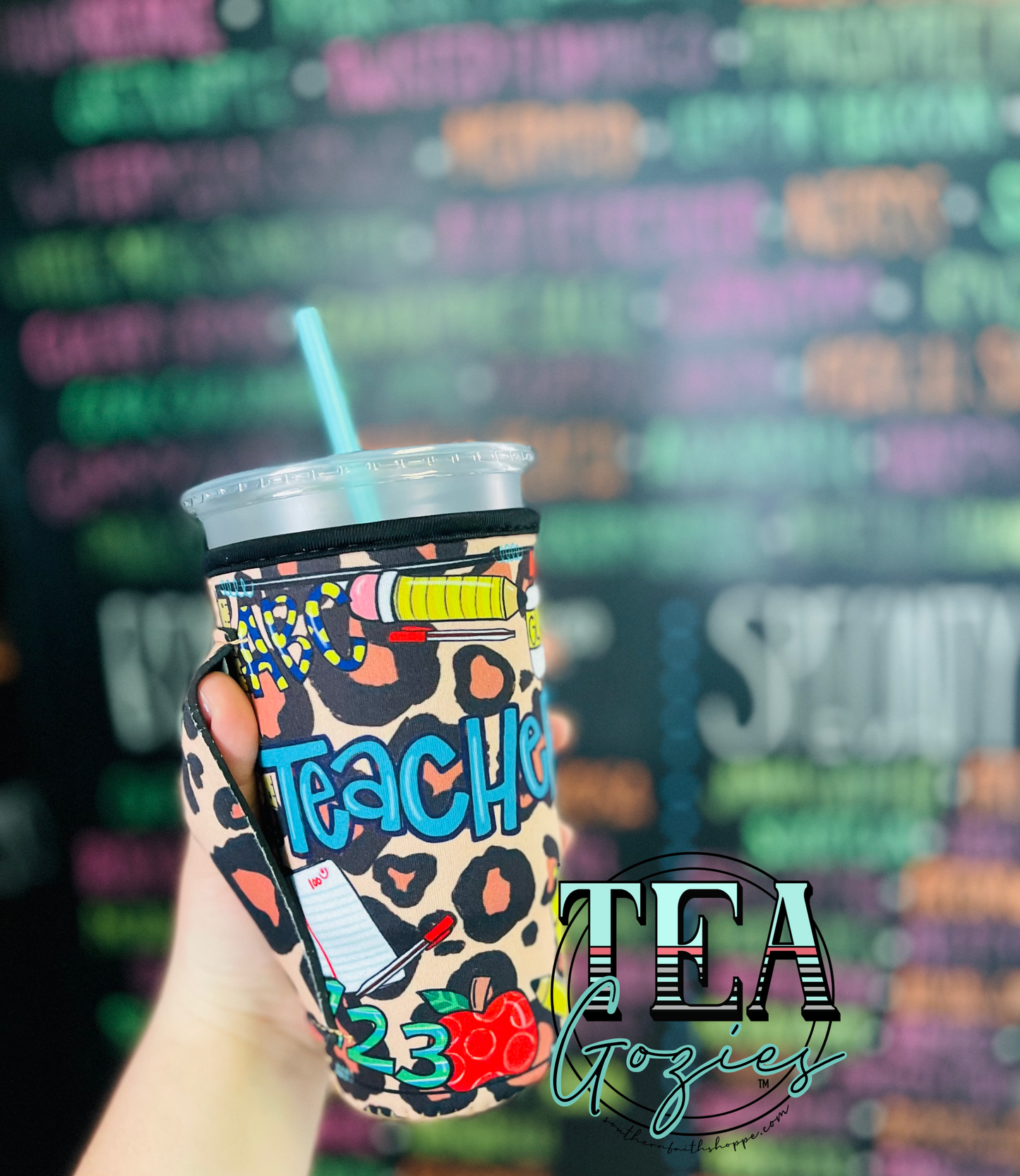 Teacher with leopard (Tea Cup Sized)