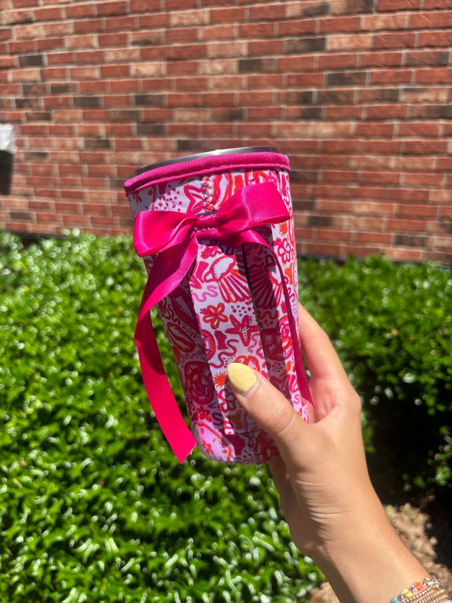 SUMMER SEA SHELLS | RIBBON TEA KOOZIE