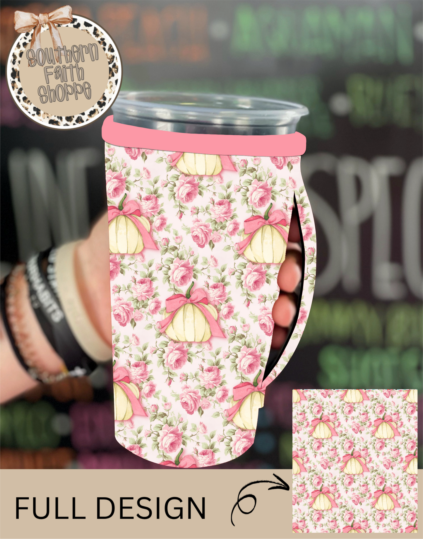 PINK AND PUMPKIN | 32oz KOOZIE