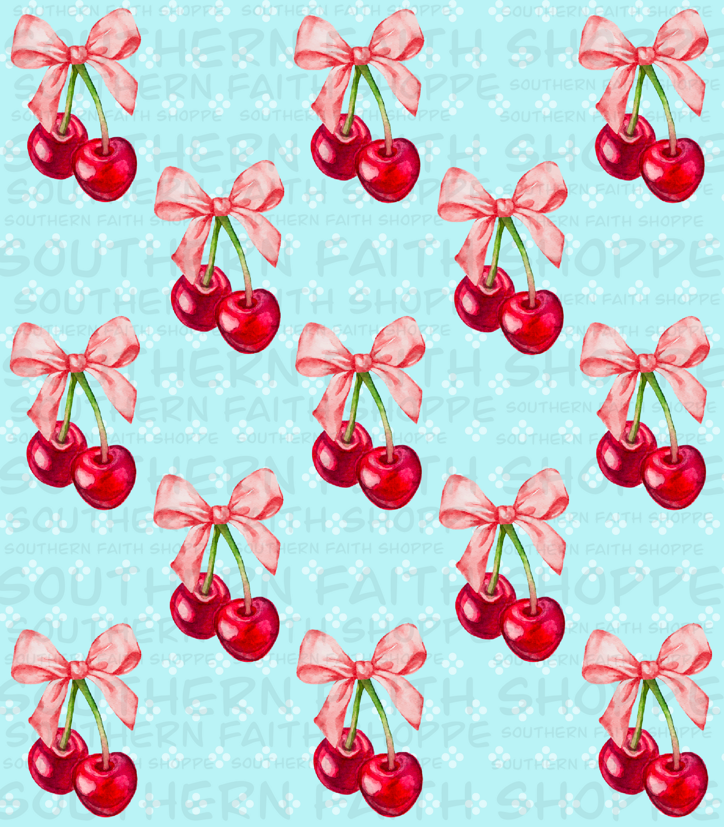 Coquette Bows with Cherries (Tea Cup Sized)