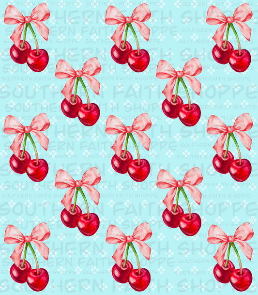 Coquette Bows with Cherries (Tea Cup Sized)