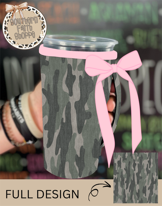 CAMO CUTIE BLUSH PINK | 32oz RIBBON KOOZIE
