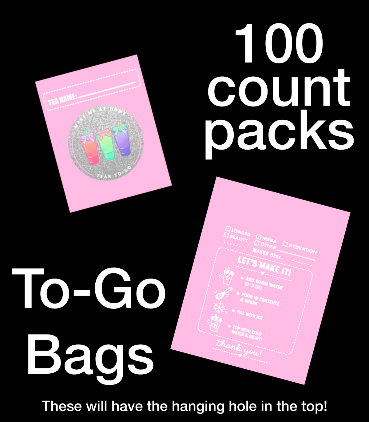 TO-GO | BAGS ( you can’t add logo )