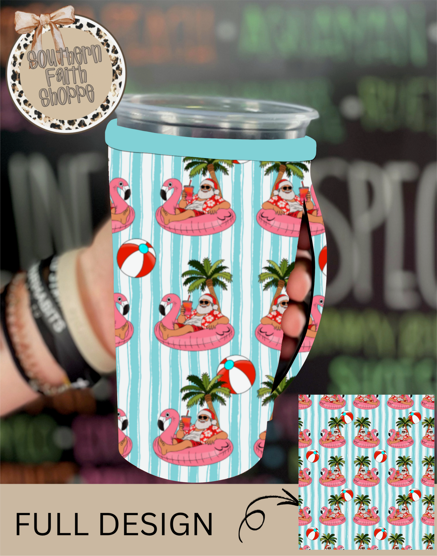 SUMMER SANTA  | TEA KOOZIE