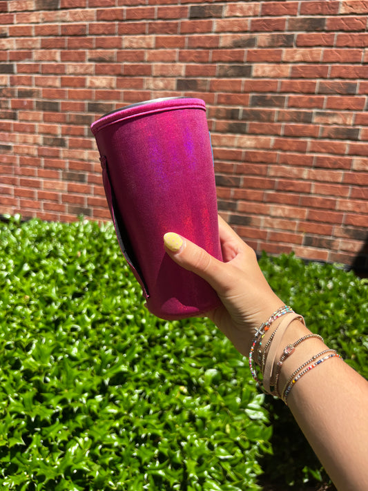 PINK | METALLIC TEA KOOZIE