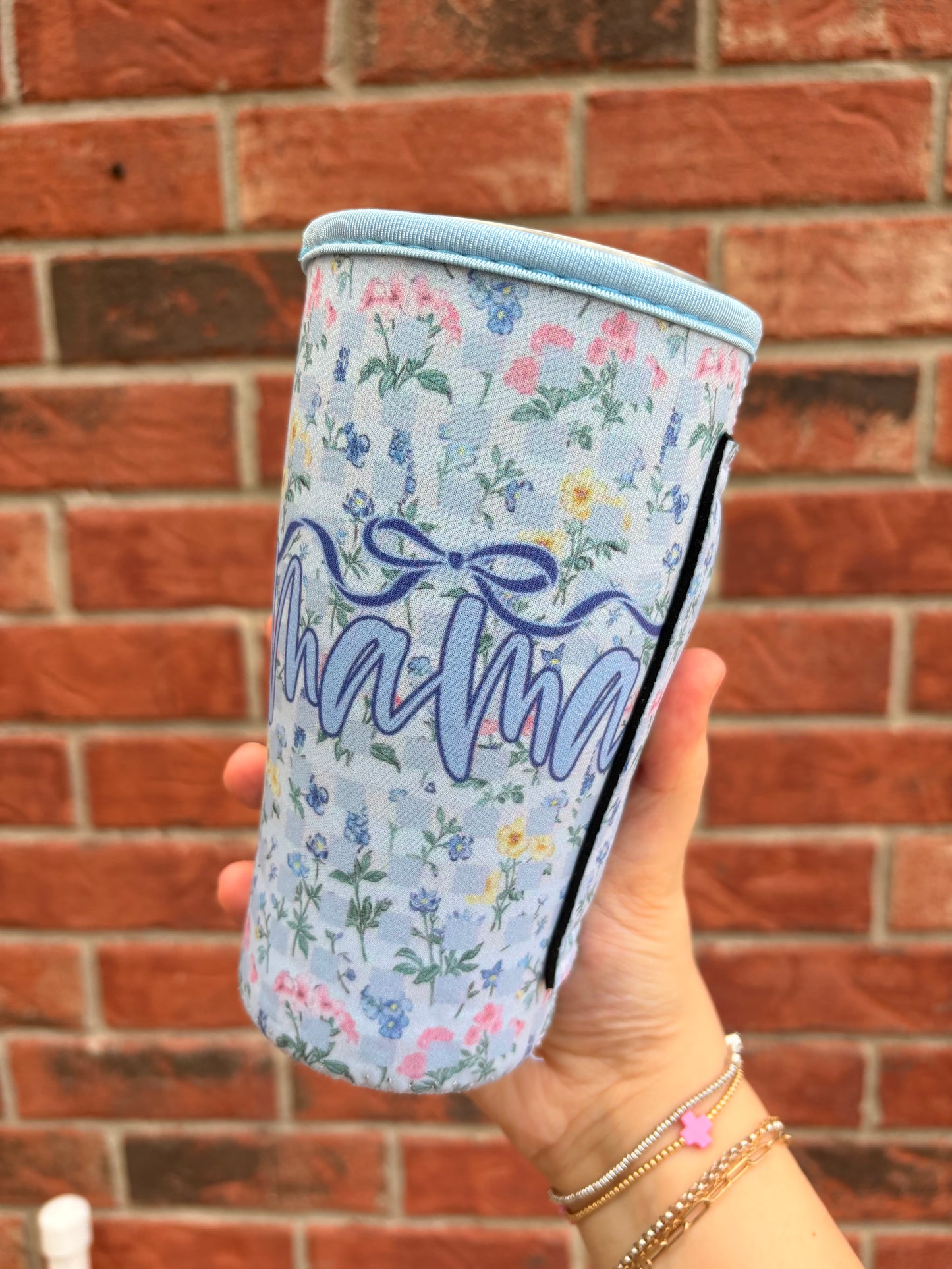MAMA BLUE FLORAL  | TEA SIZED 32oz