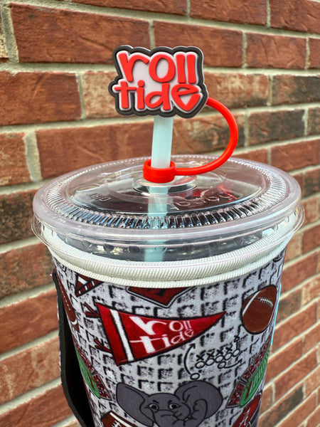 Roll Tide Straw Topper 10mm (10 pack)