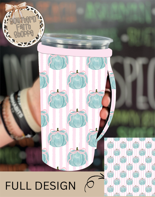 PREPPY PUMPKIN STRIPES | 32oz KOOZIE