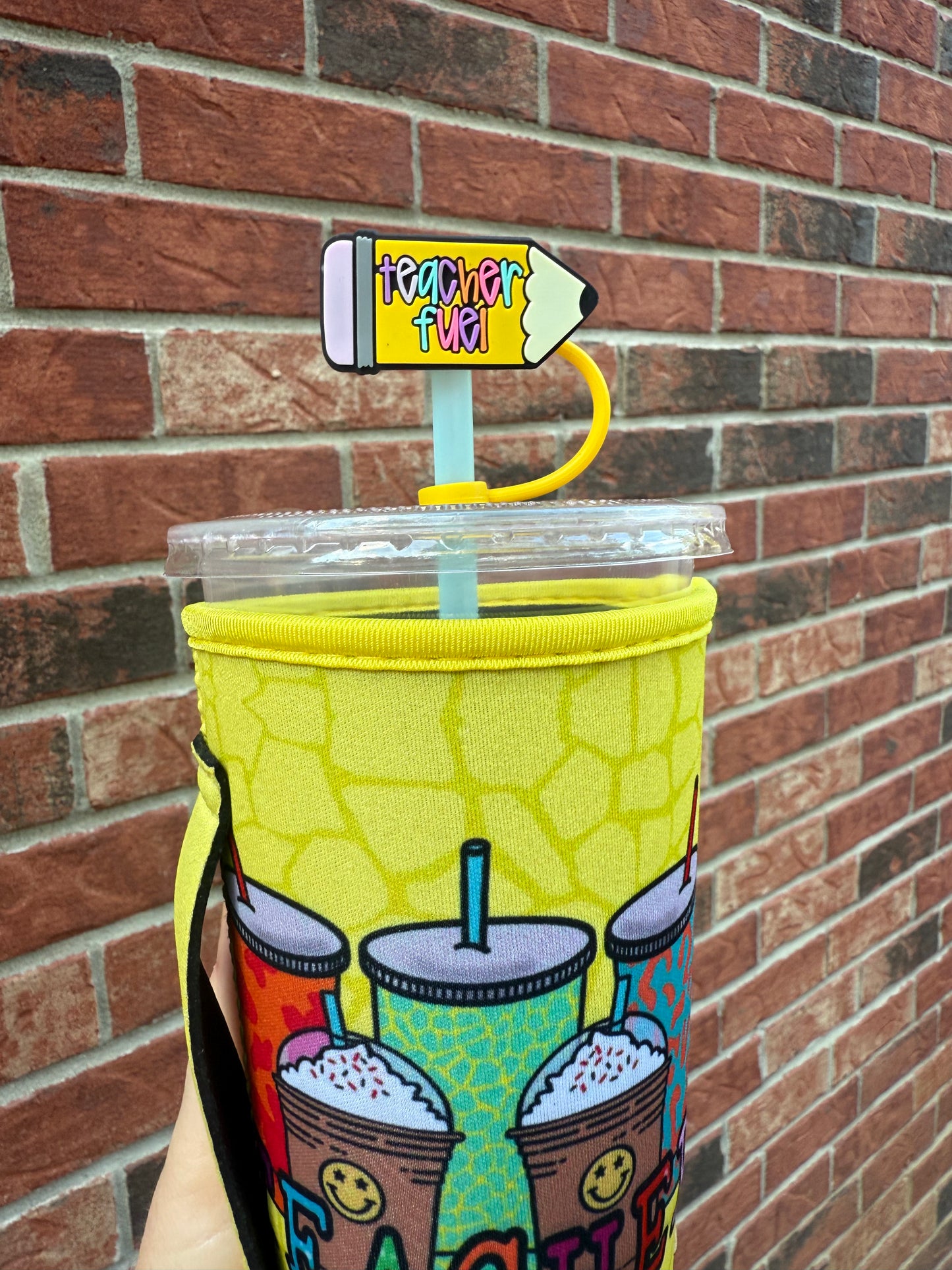 Teacher Fuel Straw Topper (10 pack)