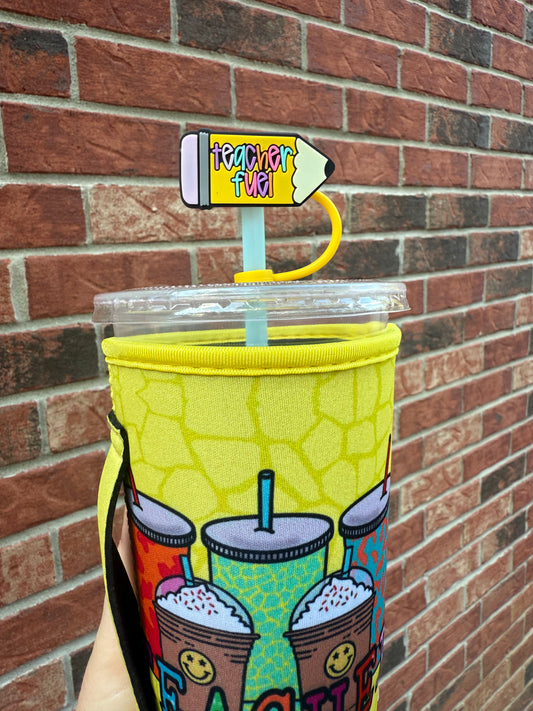 Teacher Fuel Straw Topper (10 pack)