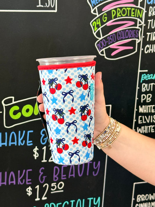 RED WHITE & CHERRIES | TEA SIZED 32oz