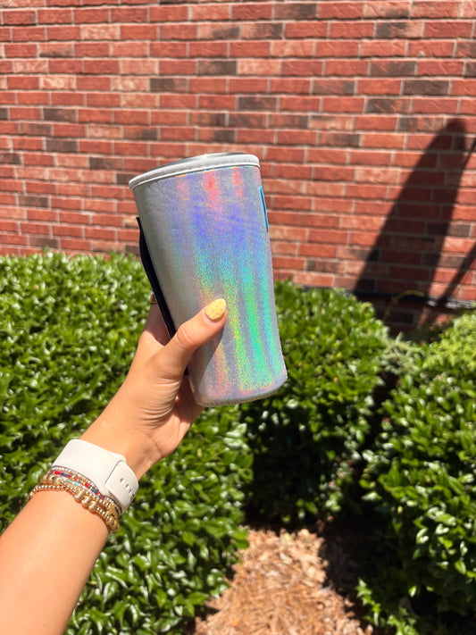 SILVER | METALLIC TEA KOOZIE