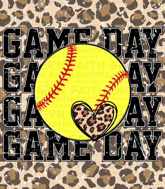 Gameday softball leopard (Tea Cup Sized)