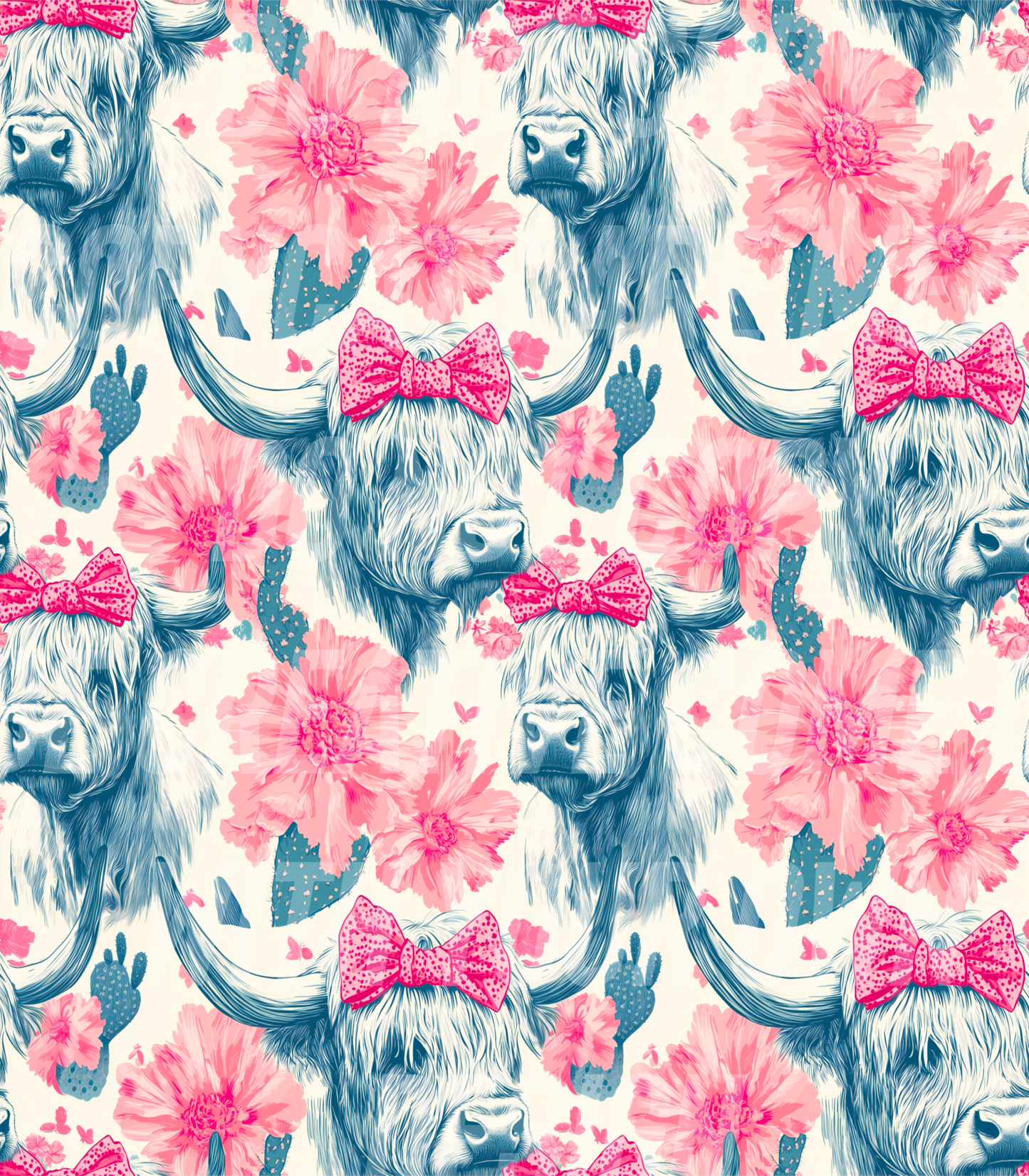 Cows and cactus (Tea Cup Sized)