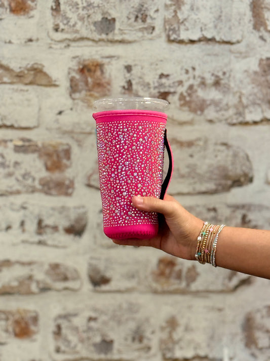 HOT PINK | RHINESTONE TEA KOOZIE