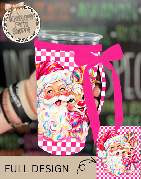 SANTA IN COLOR | 32oz RIBBON KOOZIE