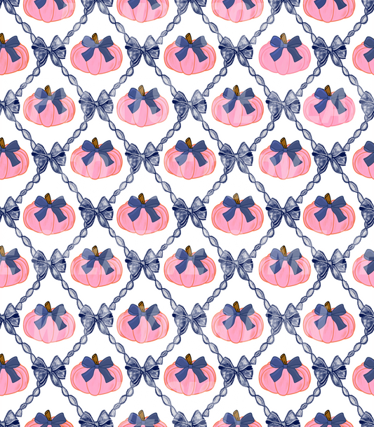 Pink and Navy Grand Pumpkins (Tea Cup Sized)