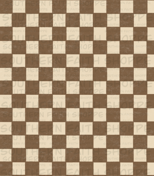 Neutral Checkers (Tea Cup Sized)