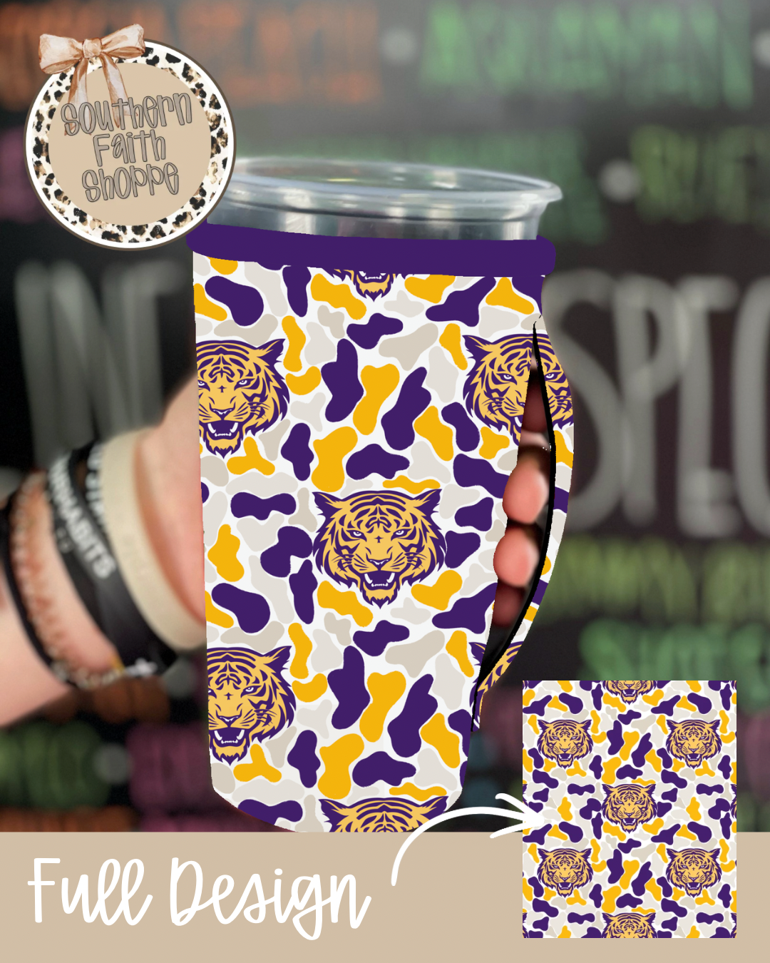 PURPLE+GOLD CAMO | 32oz KOOZIE