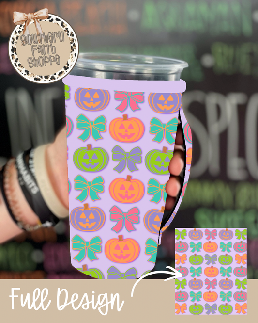 JACK-O-LANTERN + BOWS | 32oz KOOZIE