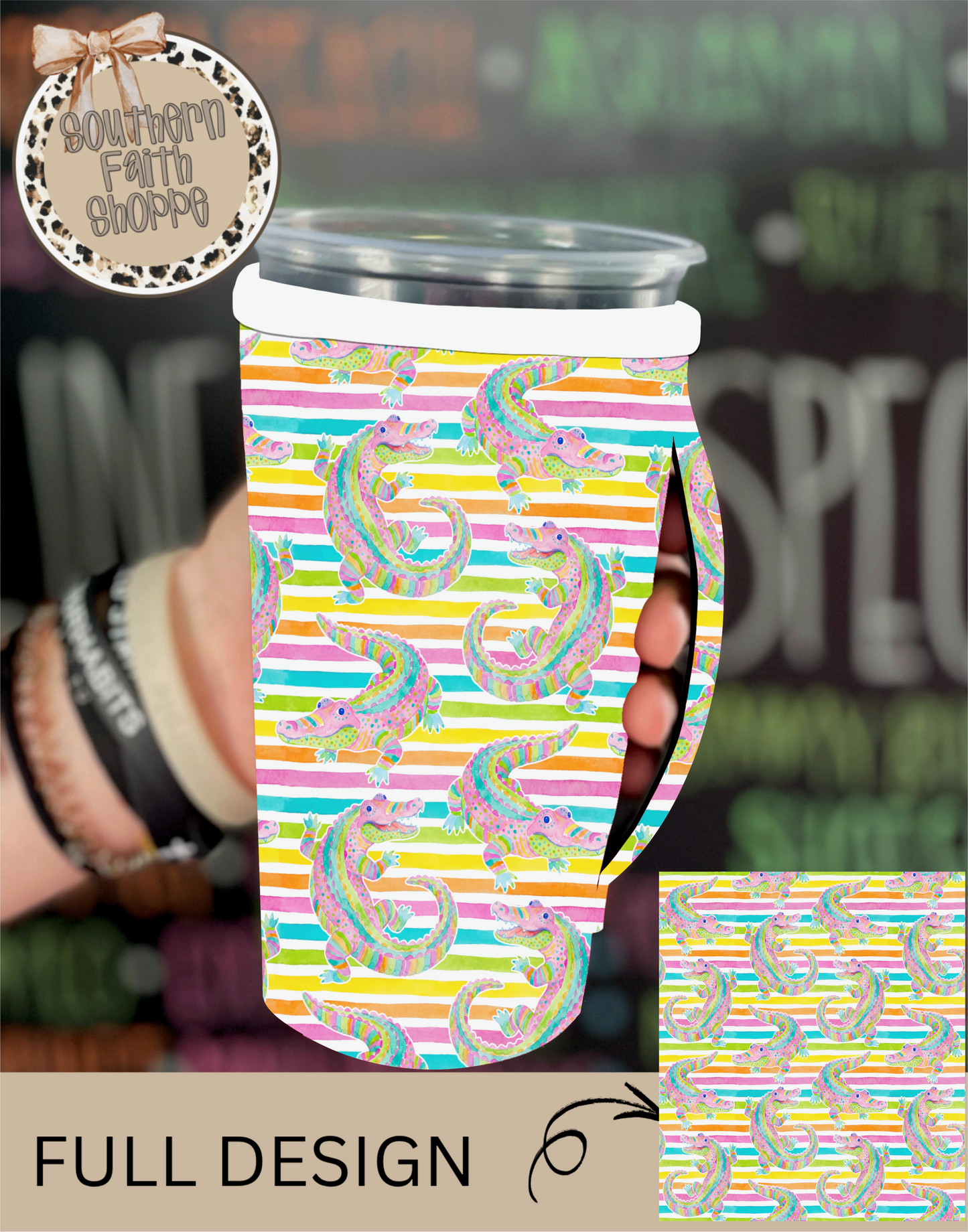 RAINBOW GATORS  | TEA KOOZIE