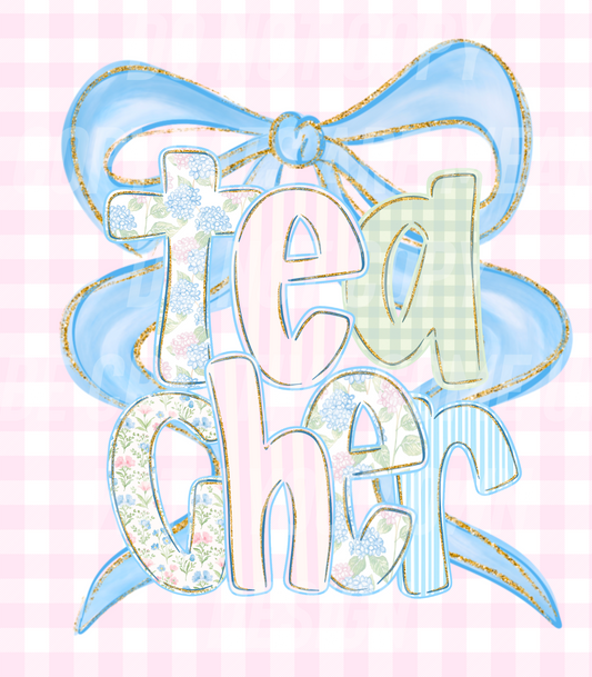 Gingham Teacher (Tea Cup Sized)
