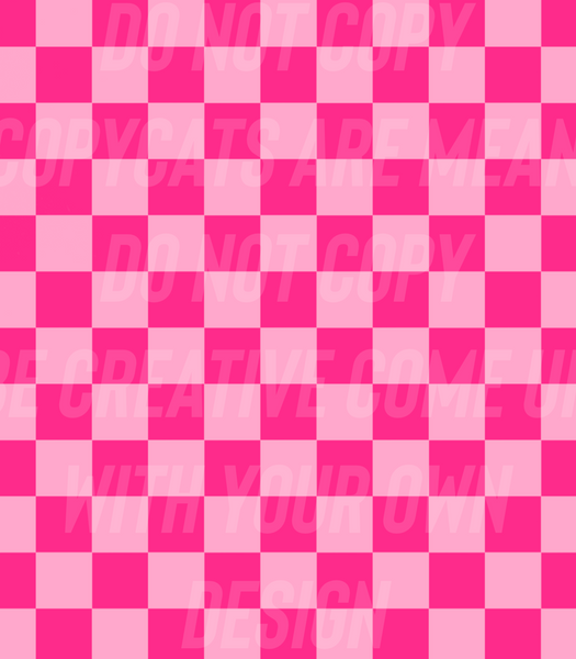 Pink Checkers (Tea Cup Sized)