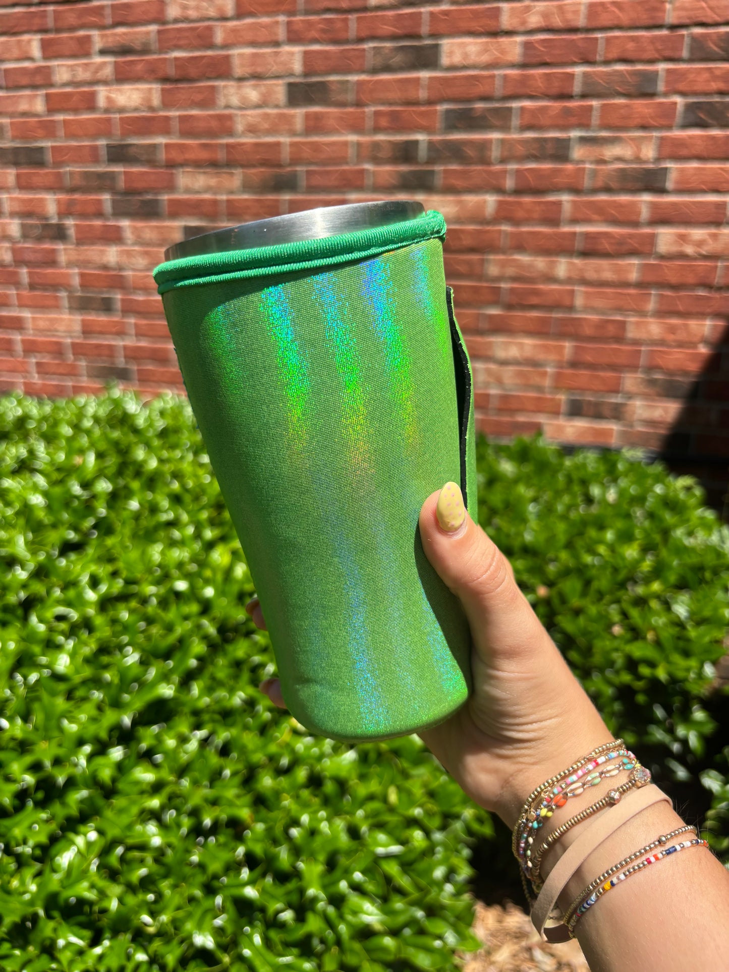 GREEN | METALLIC TEA KOOZIE