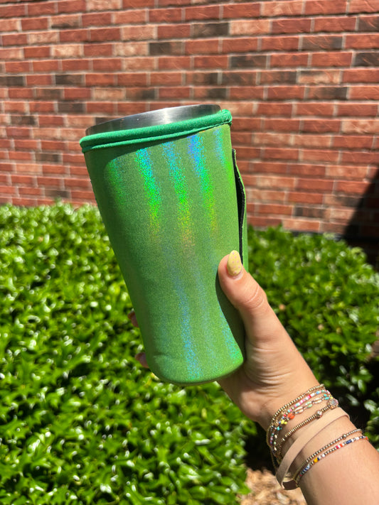 GREEN | METALLIC TEA KOOZIE